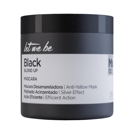 Let Me Be Black Mask Blond Up Silver Effect 500g (17.6 oz) – Toning Mask for Blonde, Silver & Gray Hair